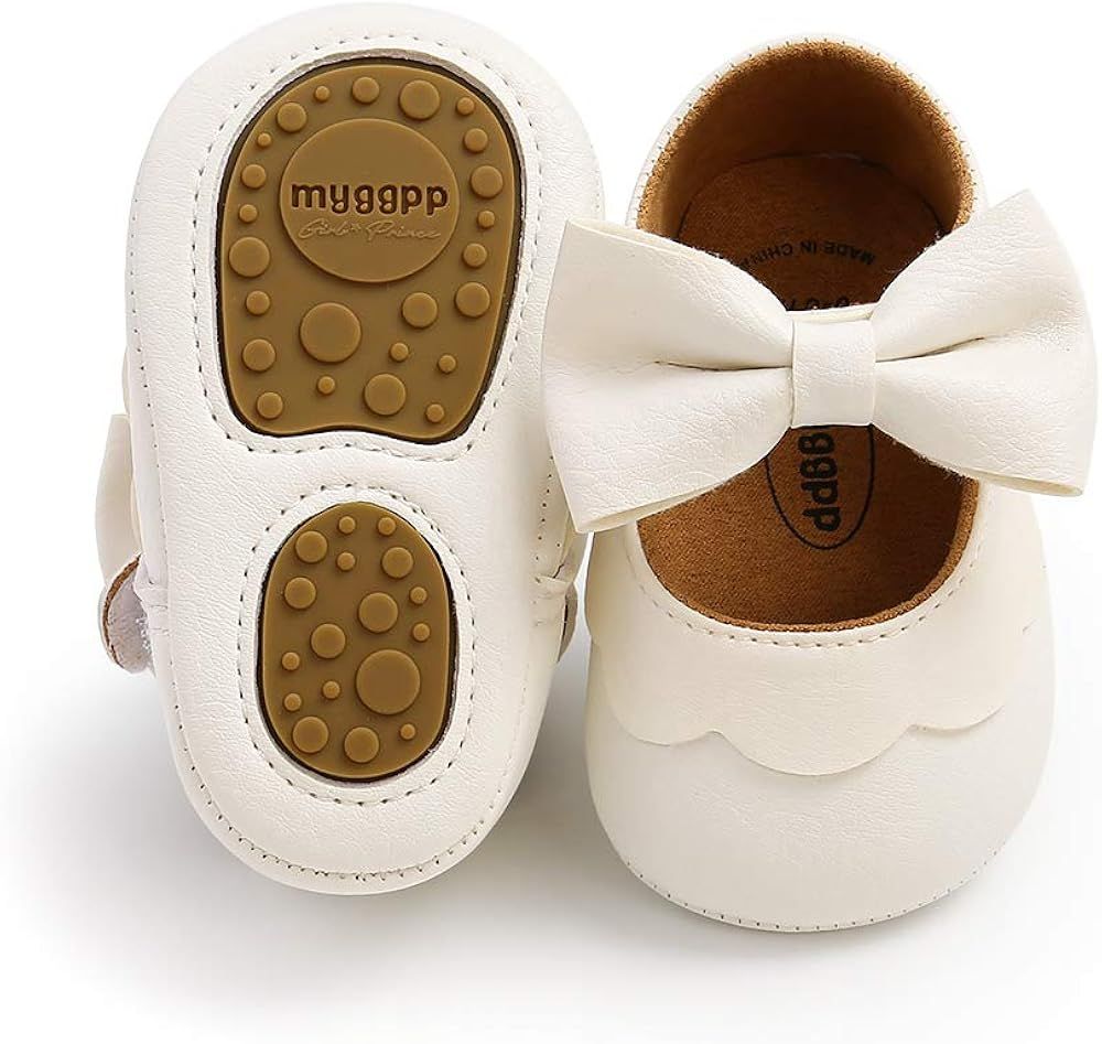 Premium Baby Girl Shoes, Infant Toddler Walking Shoes, Soft Sole Princess Mary Jane Shoes Prewalk... | Amazon (US)
