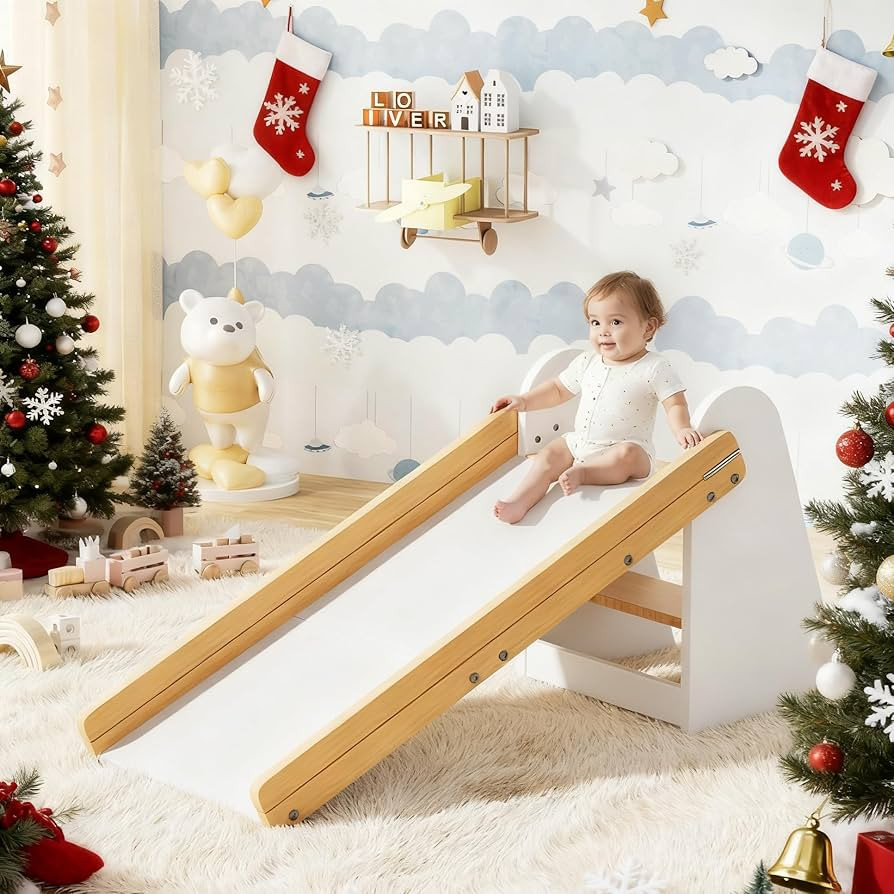 3 in 1 Toddler Slide Indoor, Wooden Kids Slide for Toddlers 1-3, Can Be Used As Easel and Step St... | Amazon (US)