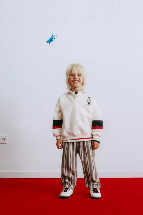 STRIPED BAGGY TROUSERS | Zara UK