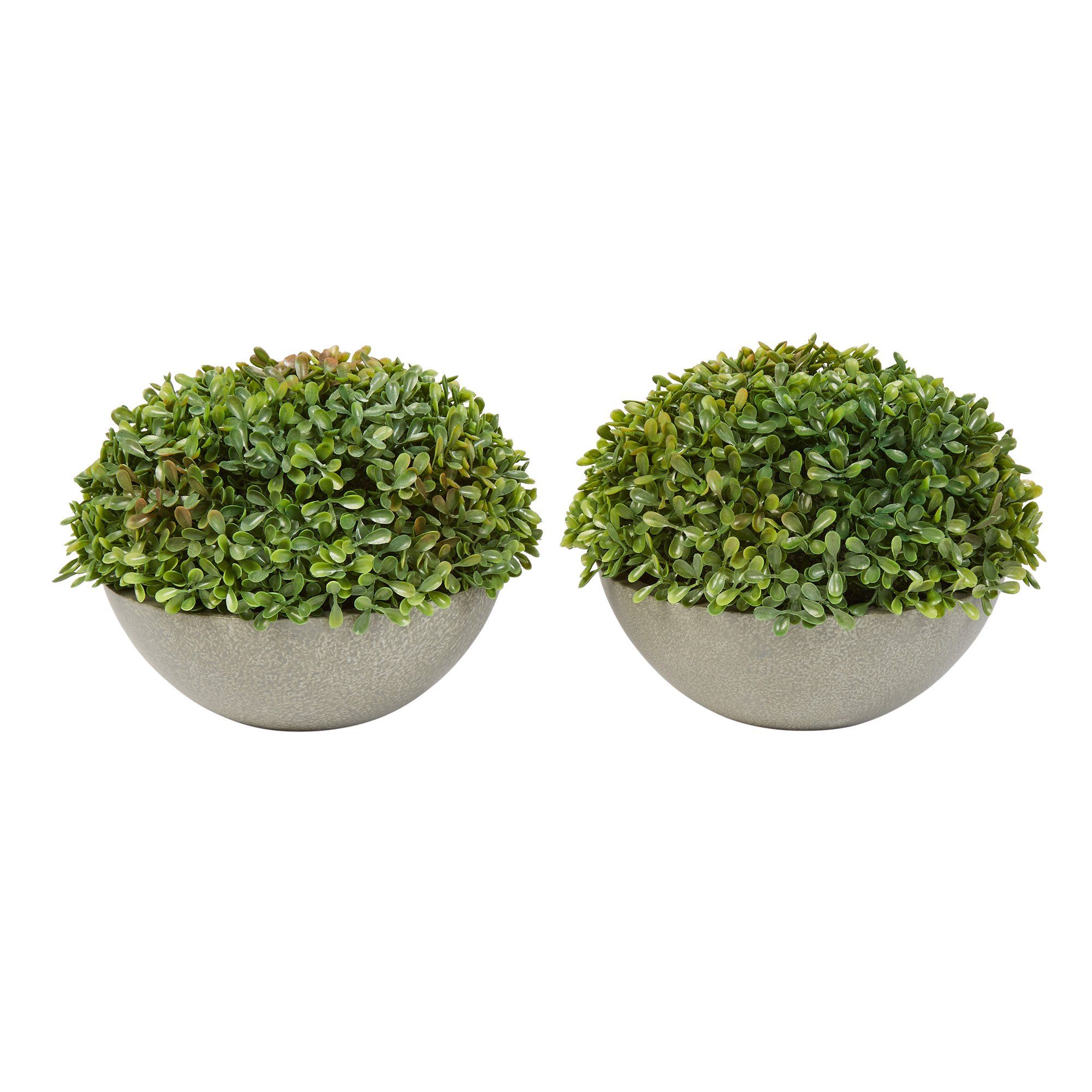 Pure Garden Faux Boxwood– 2 Matching Realistic Topiary Arrangements in Decorative Stone Bowls (... | Walmart (US)