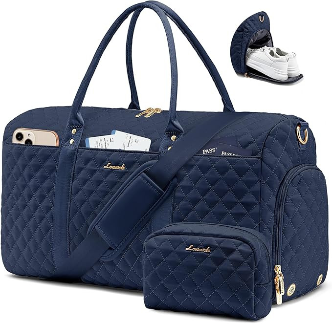 LOVEVOOK Travel Duffle Bag,Weekender Bags for Women Overnight Bag with Shoe Compartment, Carry on... | Amazon (US)