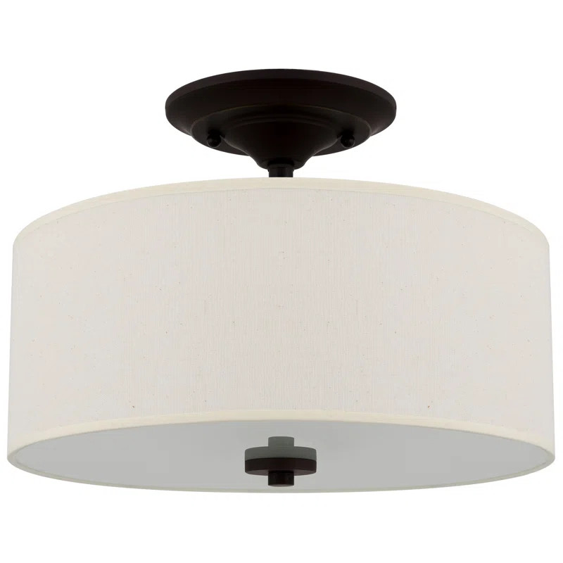 Dunkirk 2 - Light 13" Semi Flush Mount | Wayfair North America