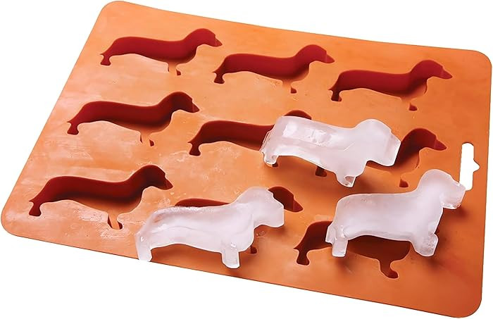 Dachshund Dog Shaped Silicone Ice Cube Molds and Tray Brown | Amazon (US)