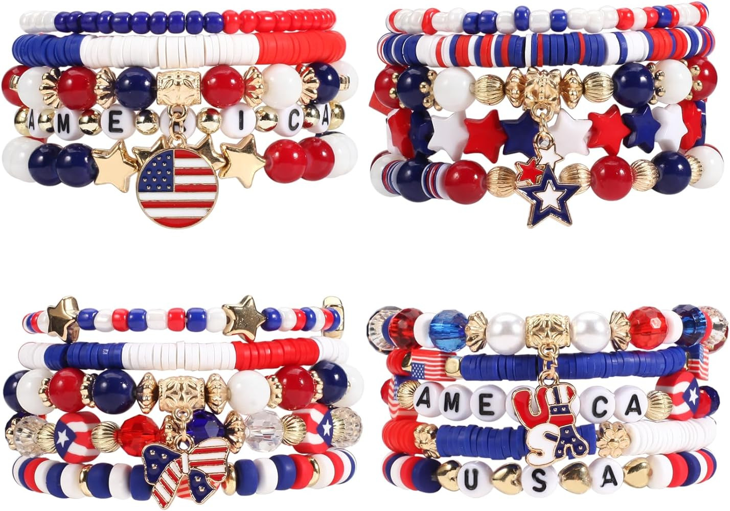 Twinfree Bohemian Bracelets for Women Stretch Multilayer Colorful Beads Bracelet with Charm Jewel... | Amazon (US)