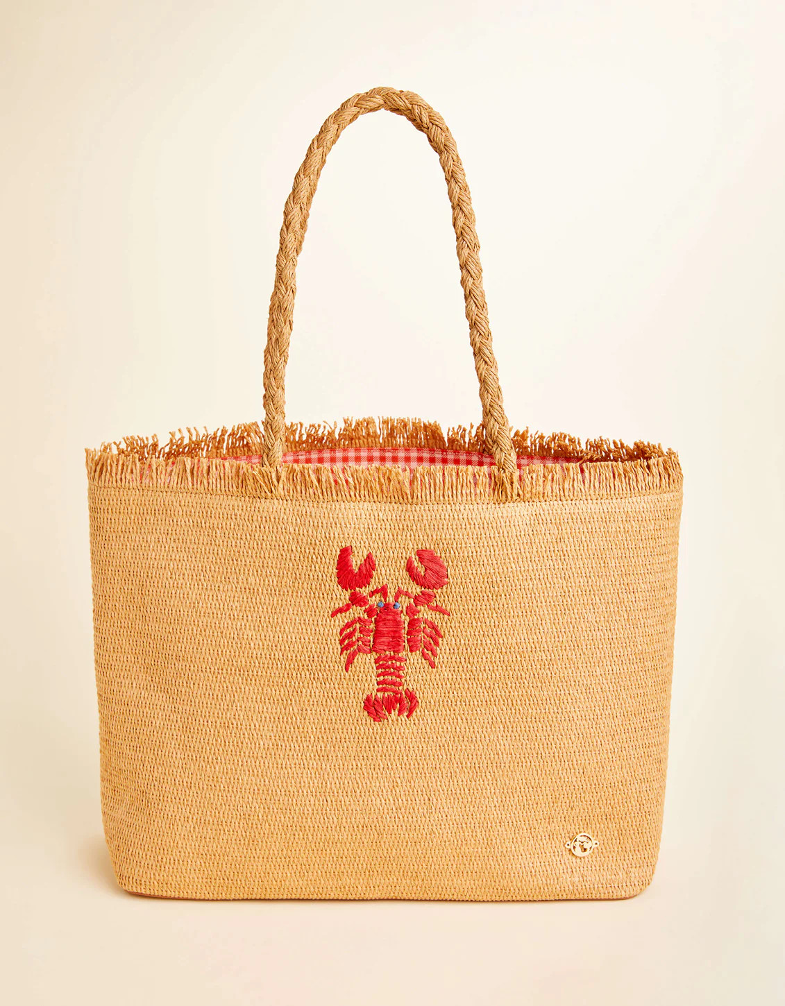 Woven Straw Tote Lobster | Spartina 449