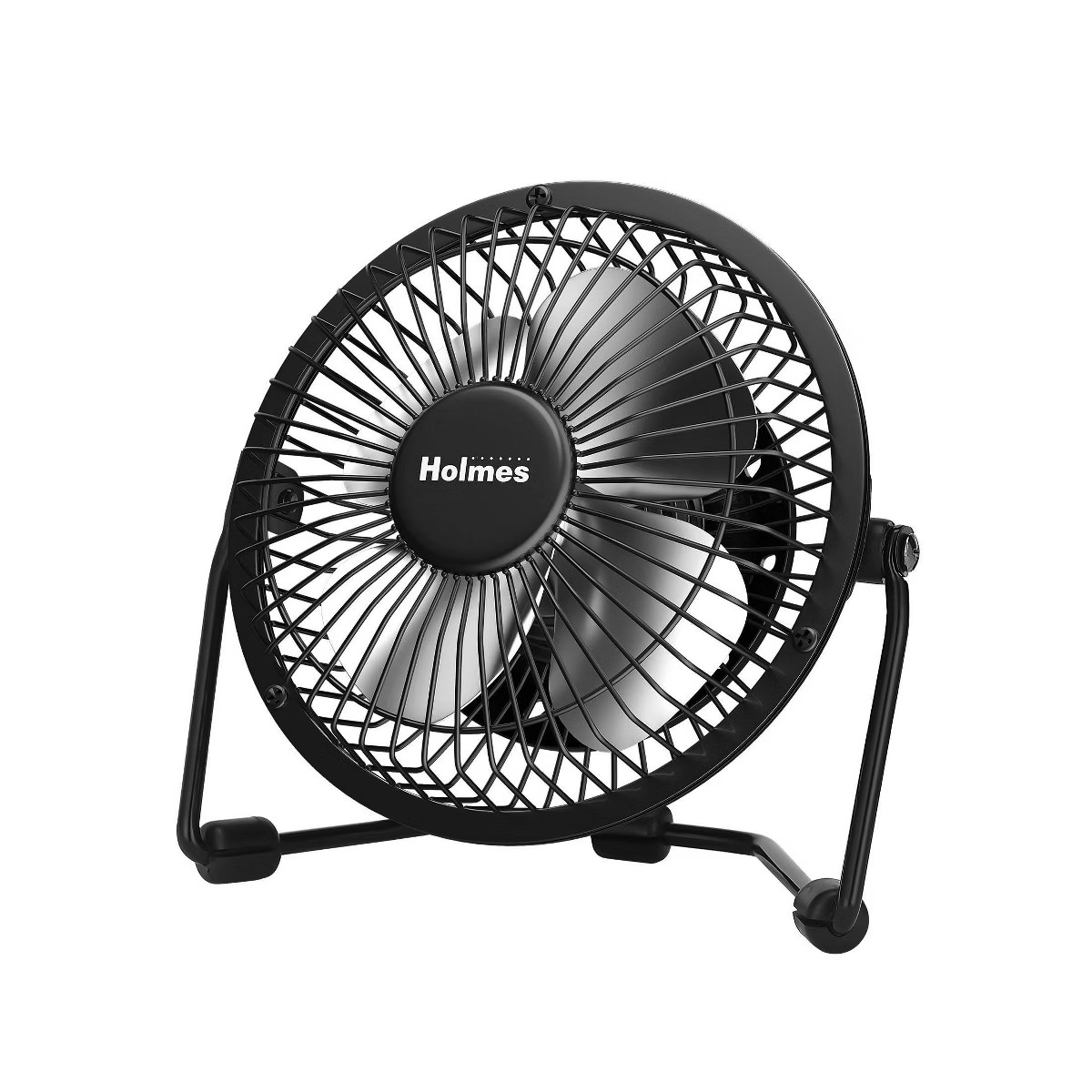 Holmes 4" USB Powered Adjustable Head Personal Desk Fan Black | Target