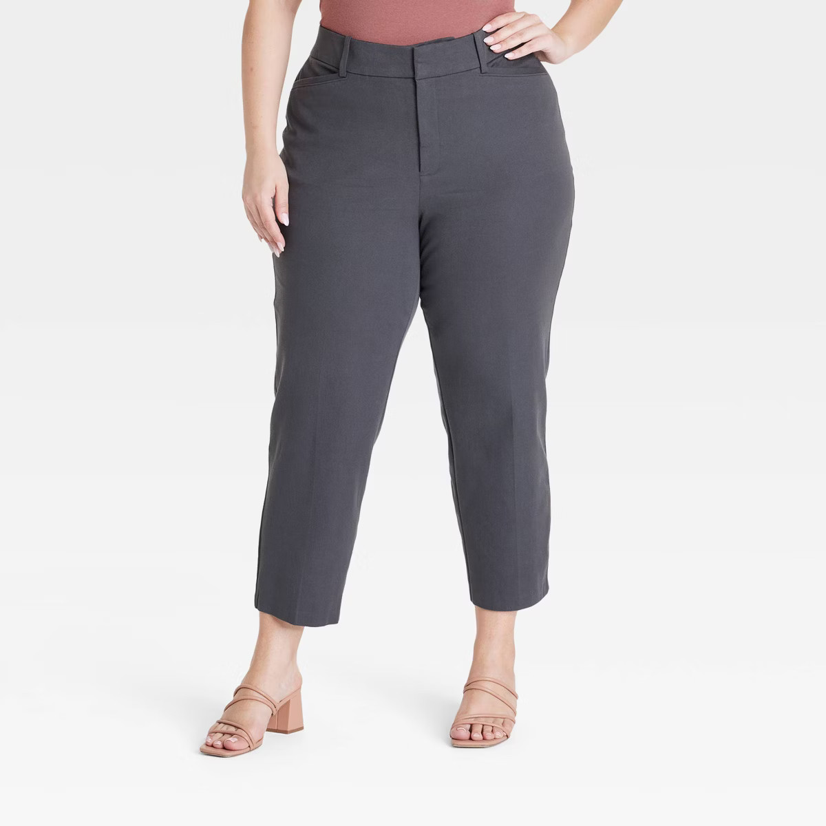 Women's High-Rise Straight Leg Trousers - Ava & Viv™ | Target