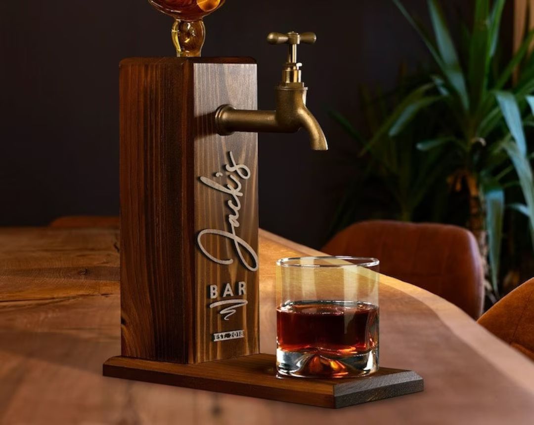 Personalized Embossed Named Wooden Whiskey Dispenser/ Bar/ - Etsy | Etsy (US)