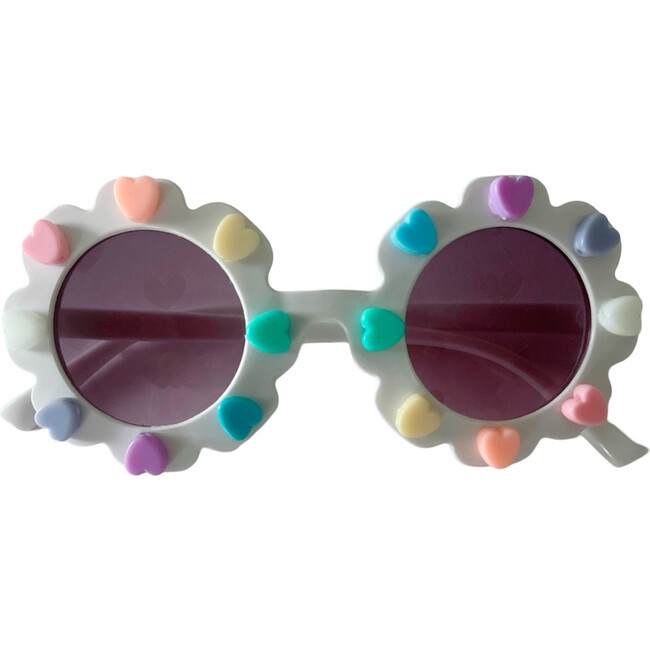Heart World Cami Flower Sunnies, White | Maisonette