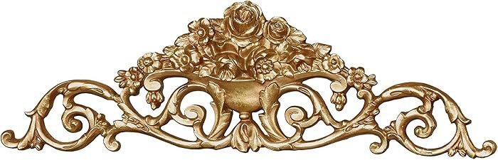 Touch of Class Giovana Aged Gold Acanthus Leaves and Roses Wall Topper - Picture Enhancements - W... | Amazon (US)
