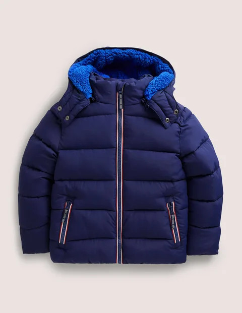 Navy Waterproof Puffer Jacket | Boden (US)