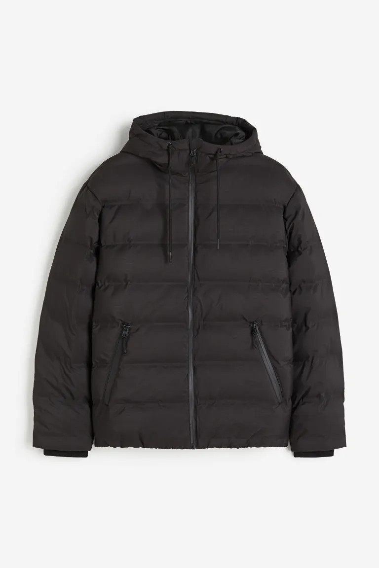 Water-repellent Puffer Jacket - Black - Men | H&M US | H&M (US + CA)