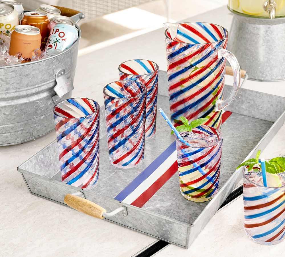 Americana Stripe Outdoor Tumblers | Pottery Barn (US)
