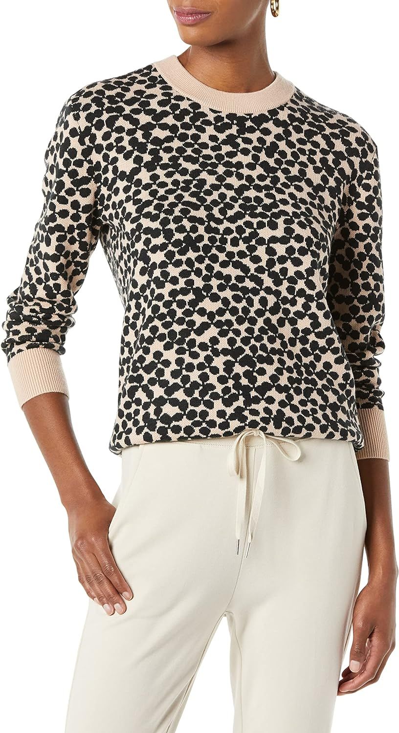 Daily Ritual Women's Ultra-Soft Jacquard Standard-Fit Crewneck Pullover Sweater | Amazon (US)