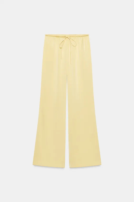 PANTALONI SATINATI CON LACCIO | Zara IT