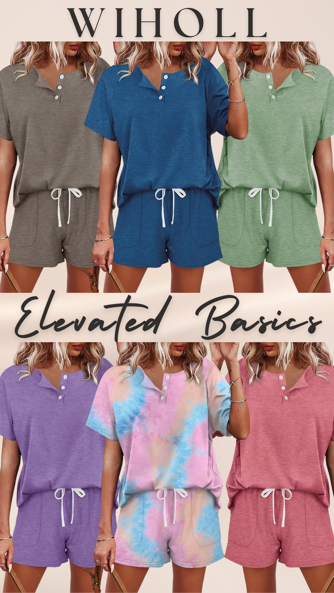 WIHOLL Elevated Basics | 2 Piece Lounge Set

This set is part of the spring elevated basics collection and is the kind of outfit you’ll wear on repeat. 

These 2 piece lounge sets work as loungewear, pajamas, travel outfits, airport outfits, errand outfits, and everyday outfits when you want to be comfortable but still look cute and put together. 

This is the kind of set that works really well in a capsule wardrobe because you can wear the set together or mix and match the top and shorts with other basics.

Perfect if you:
◦ Want comfortable loungewear or pajamas
◦ Need easy outfits for errands
◦ Need a travel / airport outfit
◦ Building a spring basics capsule wardrobe
◦ Want something lightweight and breathable
◦ Want outfits for lounging, sleeping, travel, or casual days
◦ Want comfy clothes that still look put together
◦ Want elevated basics you can wear on repeat
◦ Want easy matching sets you don’t have to think about

These sets are soft, lightweight, breathable, and perfect for staying in or wearing out with sneakers or sandals.

In this post:
◦ 2 Piece Lounge / Pajama Set (Top + Shorts)

Colors shown:
Brown, Blue, Green, Purple, Pastel Tie Dye, Rose

↓ Everything is linked! 

 

#LTKselfcare #LTKActive #LTKTravel