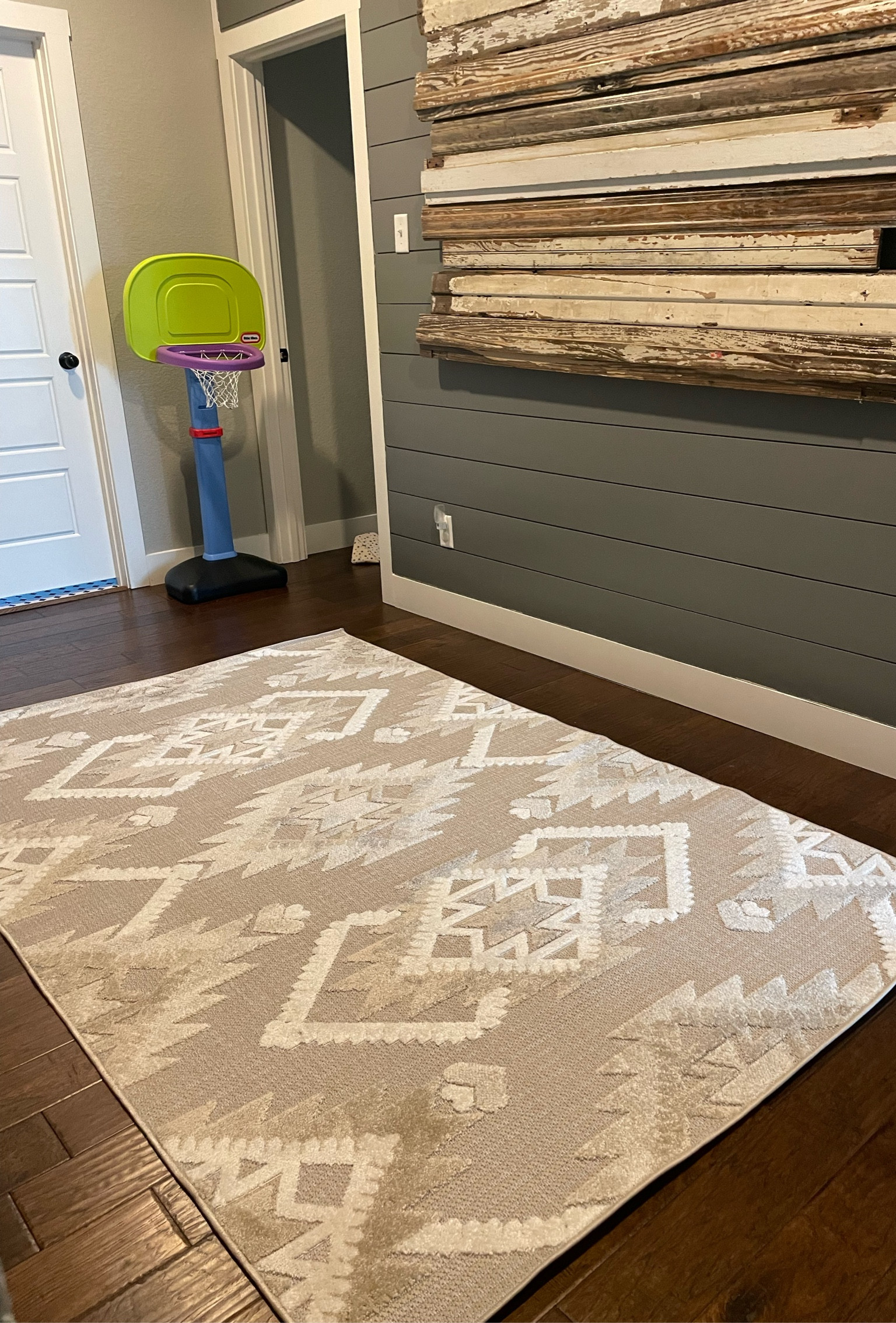 Looking for a different vibe up here. This is the kids new play area and truth be told, the tassels in that other one hid way too many small objects. Bobby has been begging for a southwestern style rug so I found this for such a good deal! I’ll move the other rug to another space where the baby doesn’t frequent so much! I linked them both!

#LTKSummerSales #LTKFindsUnder100 #LTKHome