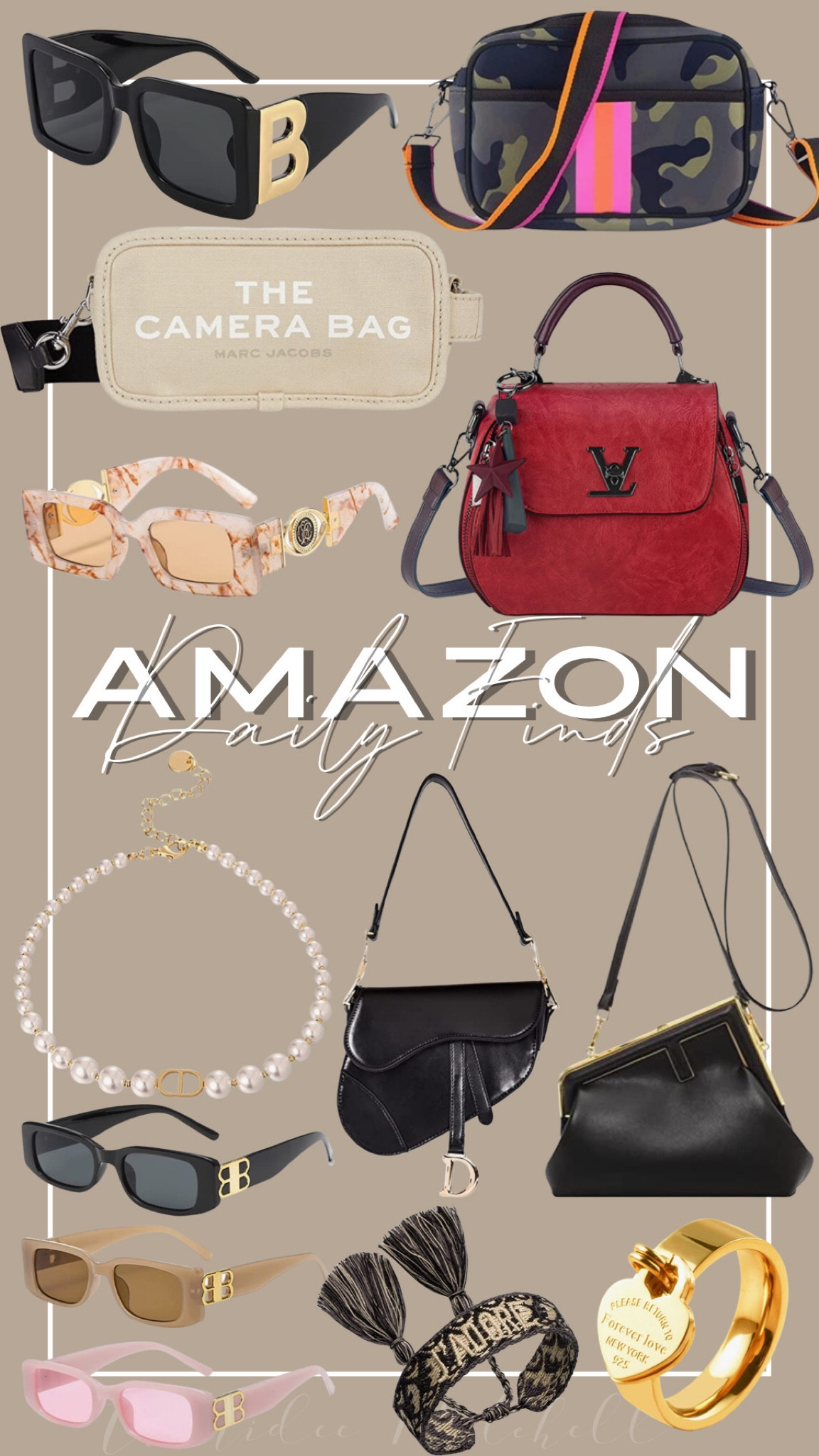 Amazon favorites 

Womens Neoprene Crossbody Camera Bag (Pink & Orange Stripe)

3 Pairs Small Rectangle Sunglasses for Women 90s Retro Trendy Personality B Frame Y2K Sun Glasses UV400 Protection

Top-Handle Bags Leather Crossbody Shoulder Bag Handbags for Women Saddle Bag Vintage Handmade Phone Purse with Removable Exquisite Keychain, Red

YoHa CD Pearl Necklace High Sense Niche Light Luxury Necklace Retro Wild Choker Clavicle Chain

Cross Body Handbags Trendy Bags for Women Shoulder Bags

Saddle Bag Vintage Crossbody Bags for Women Satchel Handbags PU leather

Knitted Word Adjustable Bracelets for Women Girls Woven Friendship Wrap Bracelets

JINHUI Cute Rings with Charms for Women, 18k Gold Plated Forever Love Finger Ring Heart Band Ring with Dangling Charm Jewelry Gift (Gold, Size 6#)

PORADAY Fashion Large Square Sunglasses for Women Men Trendy Black Thick Frame Luxury Designer Sun Glasses Modern Big Frame

Marc Jacobs Women's The Camera Bag

PORADAY Fashion Large Square Sunglasses for Women Men Trendy Black Thick Frame Luxury Designer Sun Glasses Modern Big Frame

#LTKSeasonal #LTKunder100 #LTKunder50