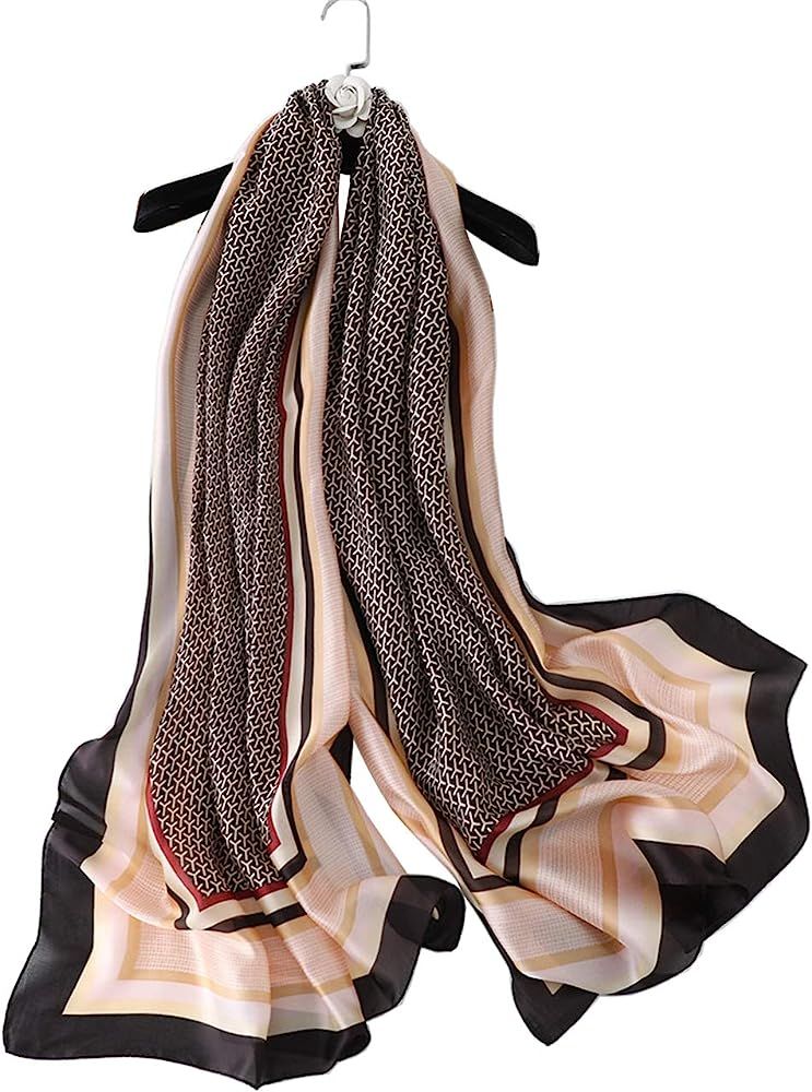 YMXHHB Silk Scarf Mulberry Silk Fashion Scarves Long Lightweight Shawl Wrap … | Amazon (US)