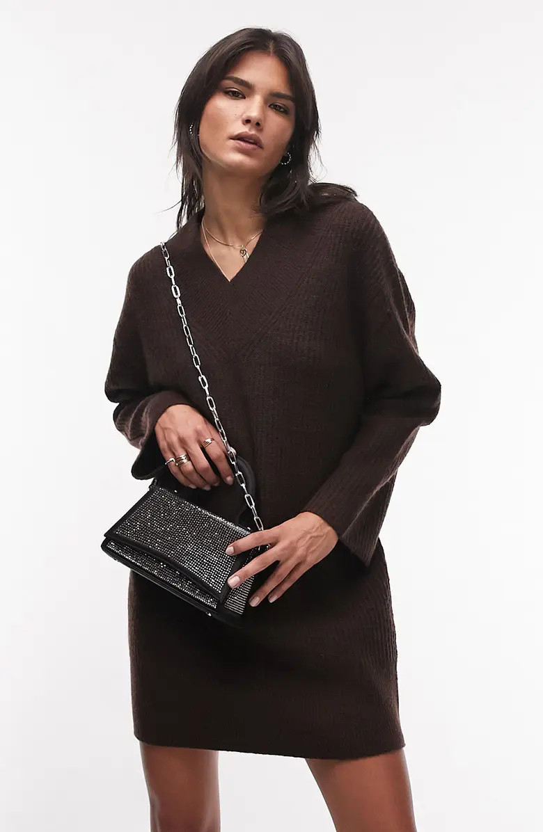 Long Sleeve Rib Sweater Dress | Nordstrom