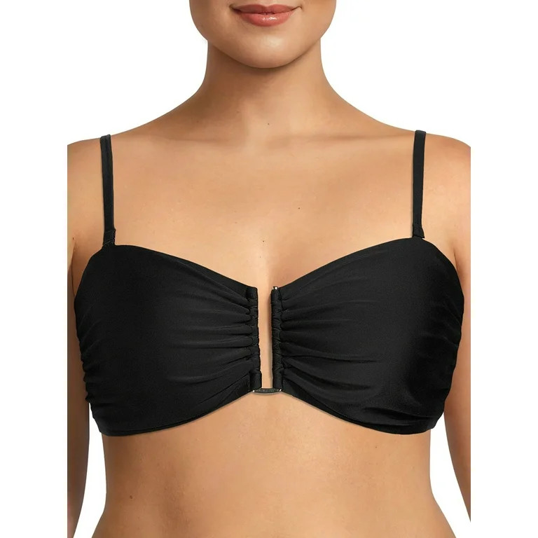 Time and Tru Women’s and Women's Plus High Neck Keyhole Swim Top - Walmart.com | Walmart (US)