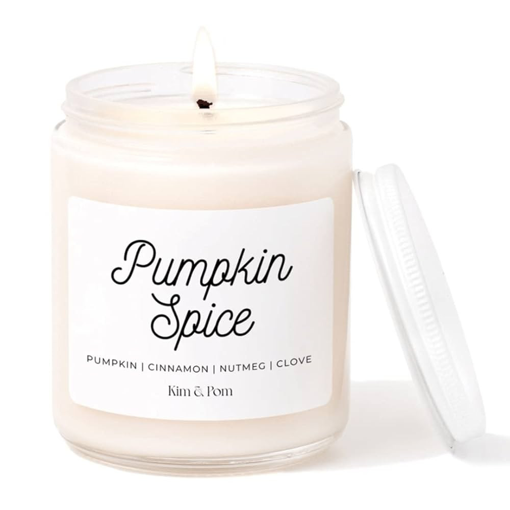Kim and Pom Pumpkin Spice Candle, Fall Scent, Fall Candles | Amazon (CA)