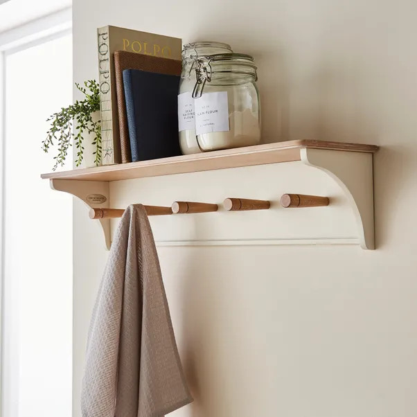 Churchgate Wall Mounted Kitchen Shelf with Hooks | Dunelm (migrated)