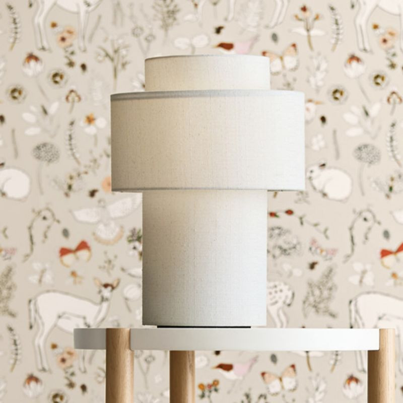 Reese Natural Linen Kids Table Lamp + Reviews | Crate & Kids | Crate & Barrel