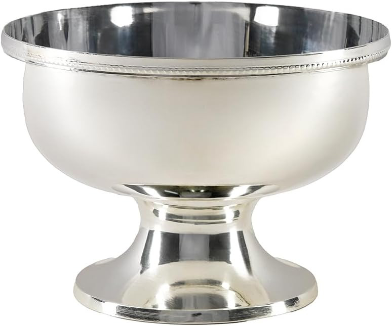Serene Spaces Living Scalloped Silver Bowl – Elegant Decorative Centerpiece for Weddings, Event... | Amazon (US)