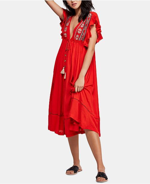 Will Wait For You Embroidered Midi Dress | Macys (US)