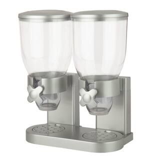 Honey-Can-Do Double Siver Cereal Dispenser with Portion Control KCH-06124 - The Home Depot | The Home Depot