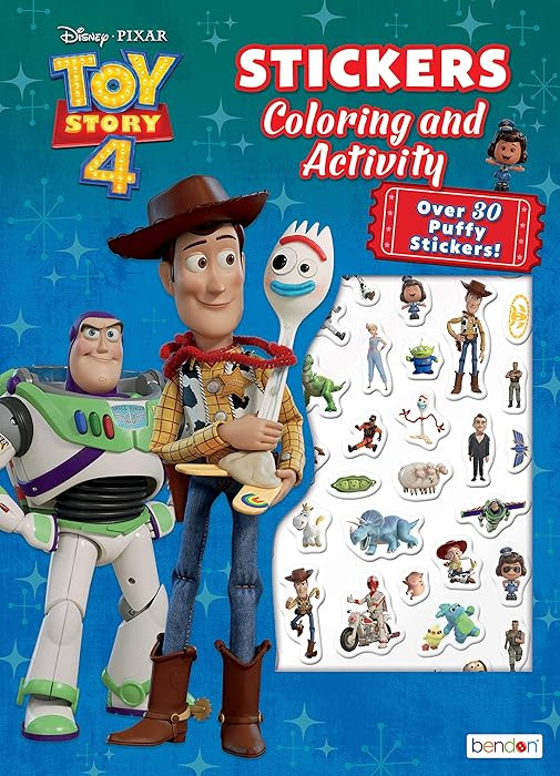 Disney Toy Story 4 Puffy Sticker Coloring & Activity Book 45773, Bendon | Amazon (US)