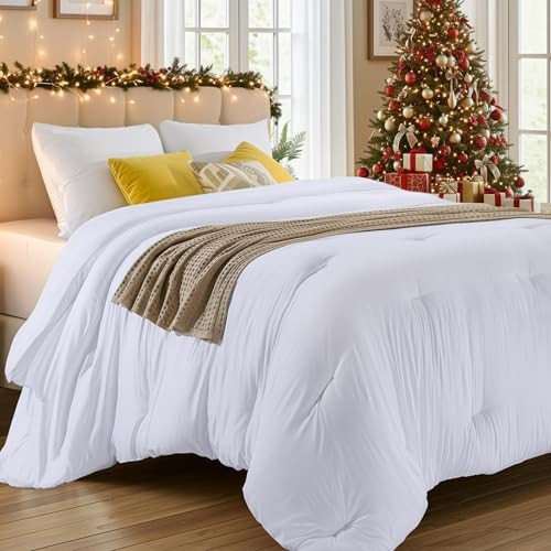 Utopia Bedding Comforters King Size, All Season Duvet Insert, Down Alternative King Comforter with Corner Tabs, Machine Washable Bed Comforter 90 x 102 Inches (White) | Amazon (US)