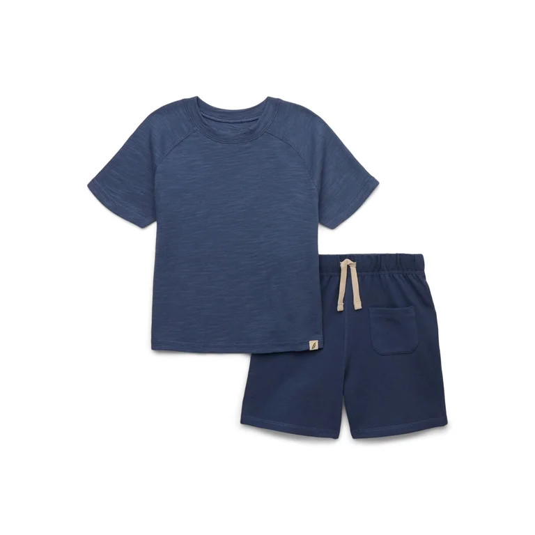 easy-peasy Toddler Boys Short Sleeve Tee & Shorts Outfit Set, 2-Piece, Sizes 18M-5T | Walmart (US)