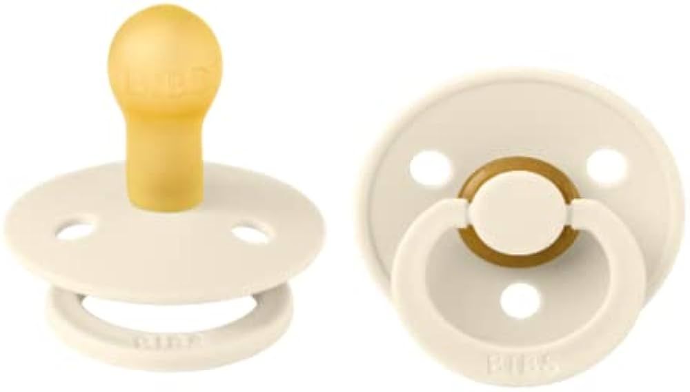 BIBS Baby Pacifiers | BPA-Free Natural Rubber Pacifier | Made in Denmark | Set of 2 Soothers (Ivo... | Amazon (CA)