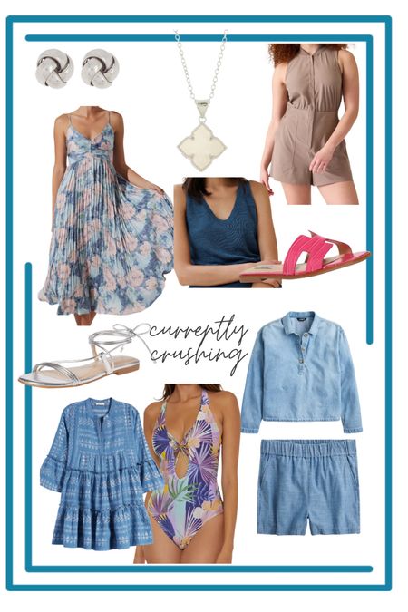 Currently crushing 
Spring outfit ideas for summers 
Chambray 
Floral dress 
Lace up sandals 


#LTKover40 #LTKfindsunder100 #LTKSeasonal