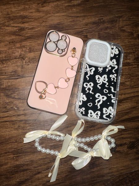 Temu finds, Temu phone case, phone case, cute bow phone case, heart phone casee