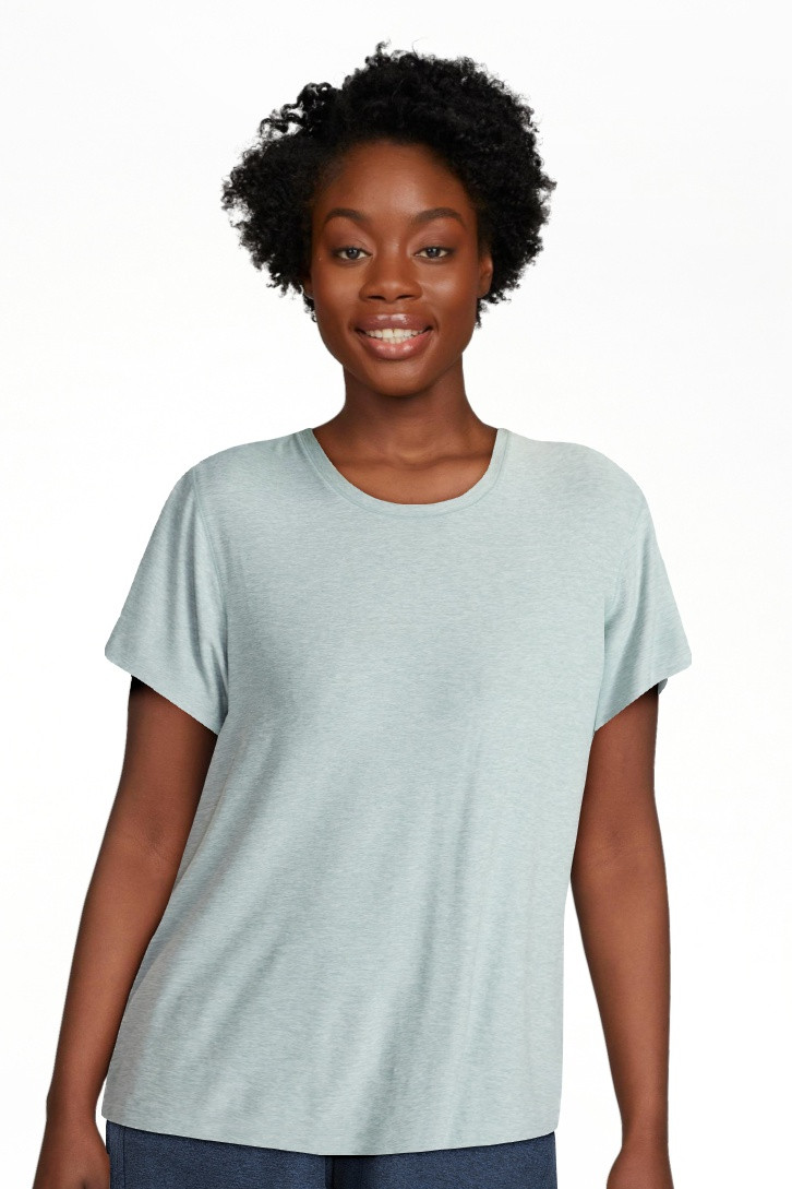 Athletic Works Women's and Women's Plus Relaxed ButterCore Tee with Short Sleeves, Sizes XS-4X | Walmart (US)