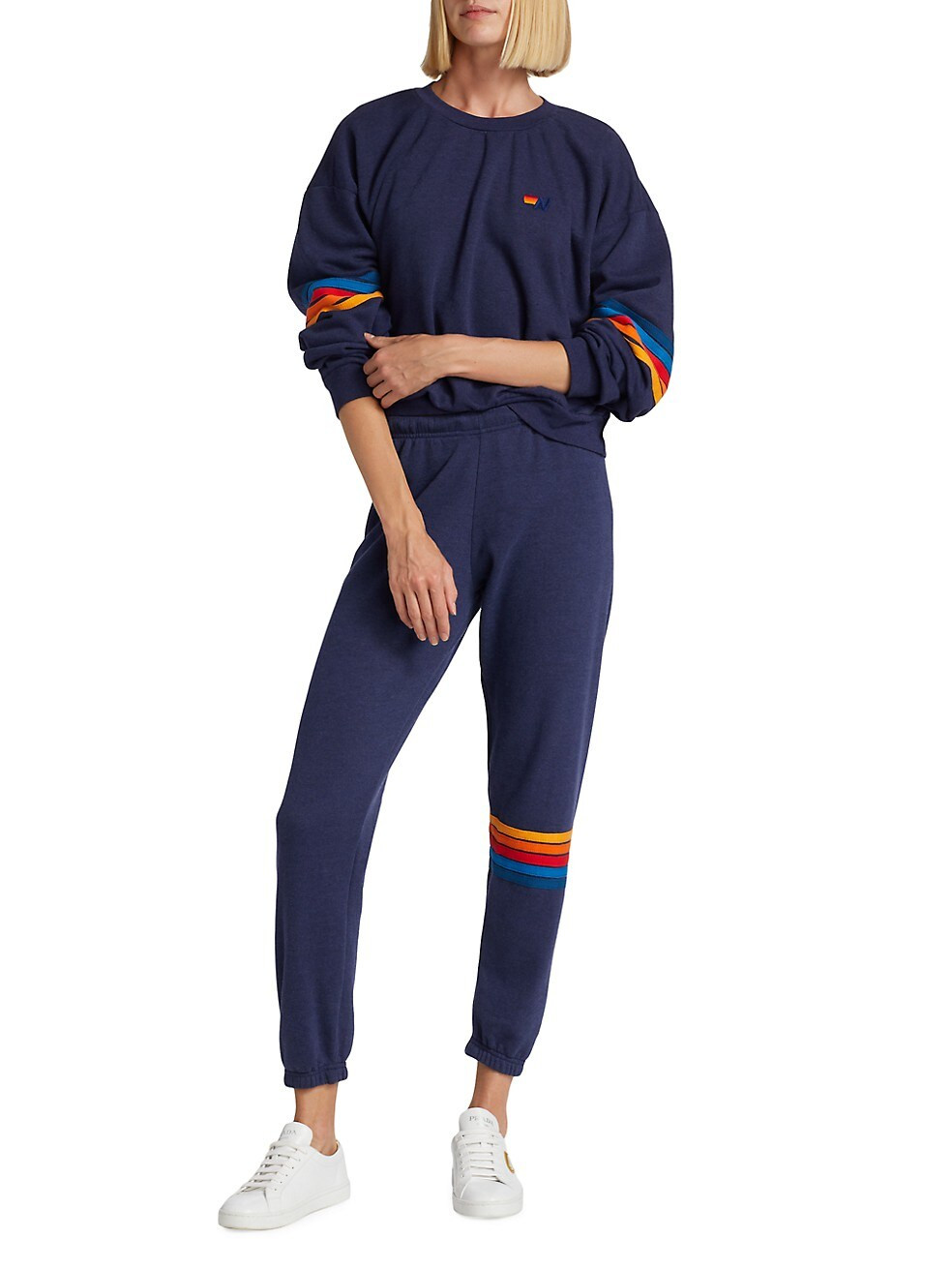 Aviator Nation Stitched-Sleeve Crewneck Sweatshirt | Saks Fifth Avenue