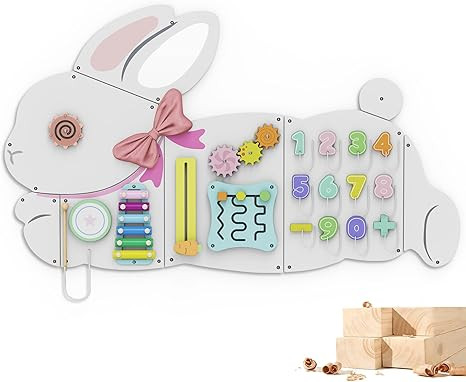 BlueWood Wooden Wall Busy Board Panels, Toddler Learning Activity Center, Montessori Philosophy S... | Amazon (US)