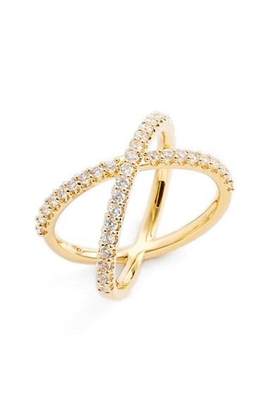 Women's Nadri Crossover Cubic Zirconia Ring | Nordstrom
