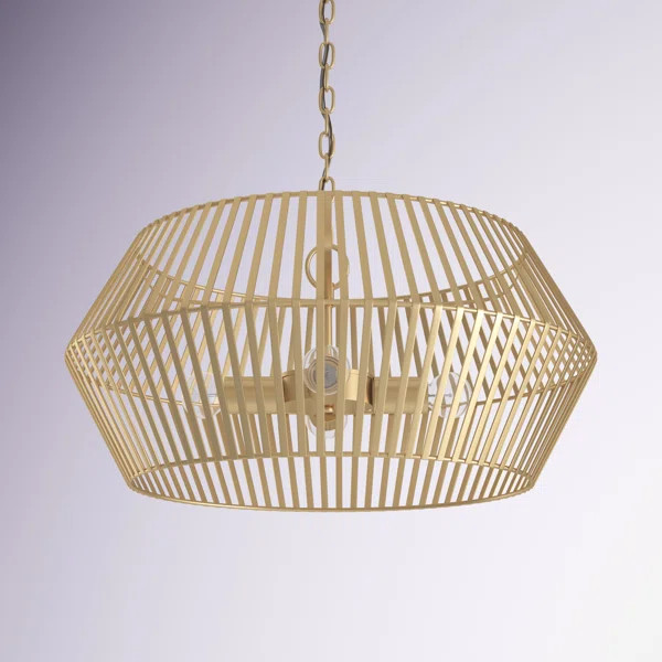 Fatuberlio 4 - Light Unique Geometric Chandelier | Wayfair Professional