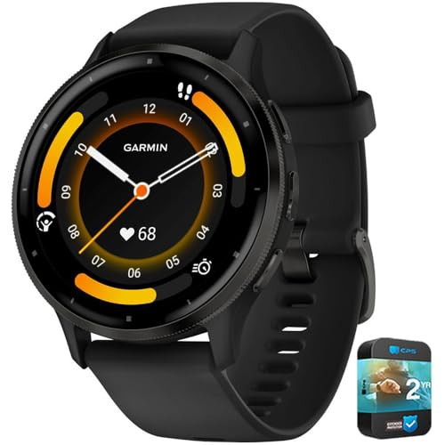 Garmin 010-N2784-01 Venu 3 Health and Fitness GPS Smartwatch Slate Bezel/Black Band (45mm) Refurbished Bundle with 2 YR CPS Enhanced Protection Pack | Amazon (US)