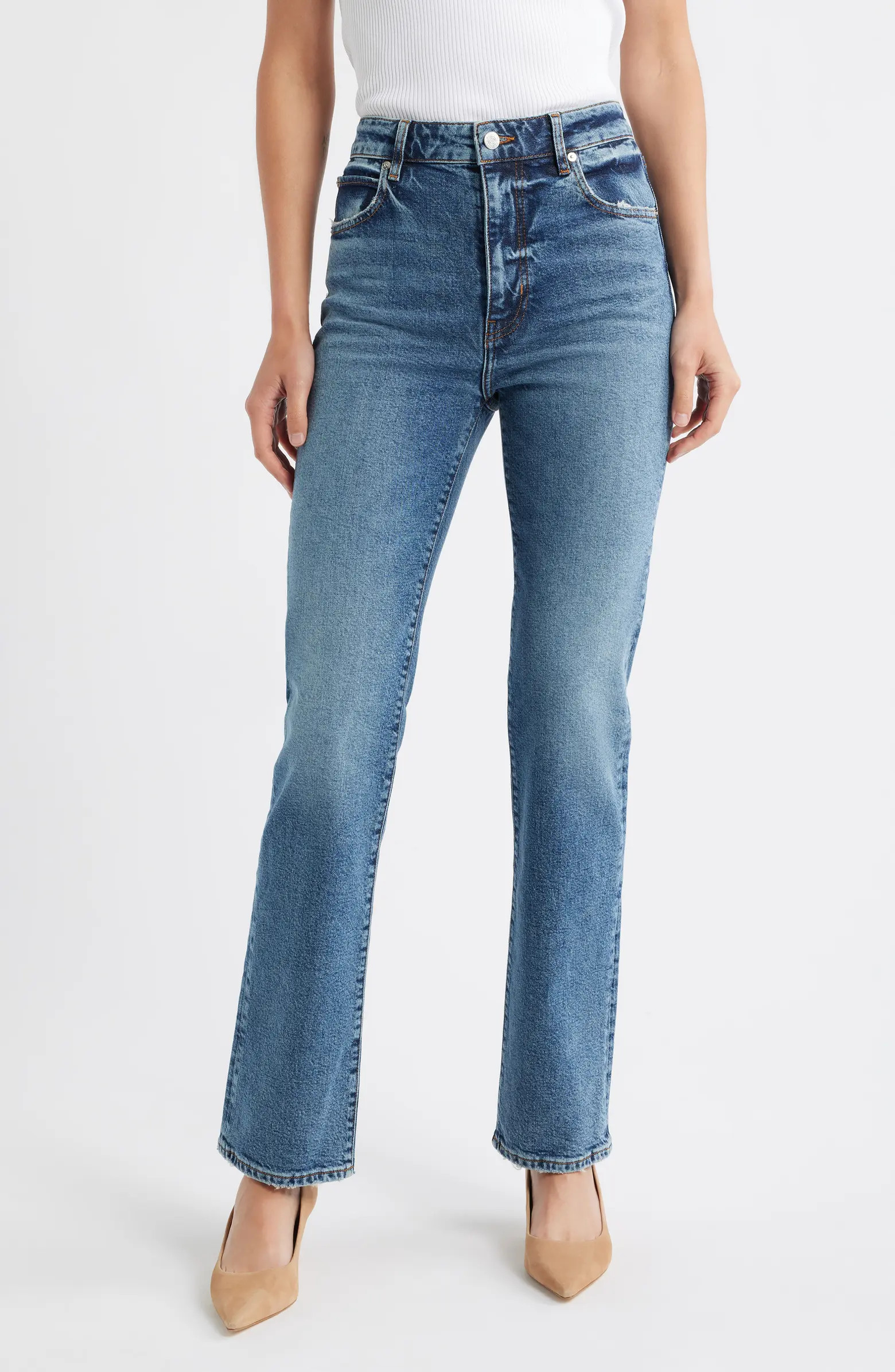 The Ruler High Waist Straight Leg Jeans | Nordstrom