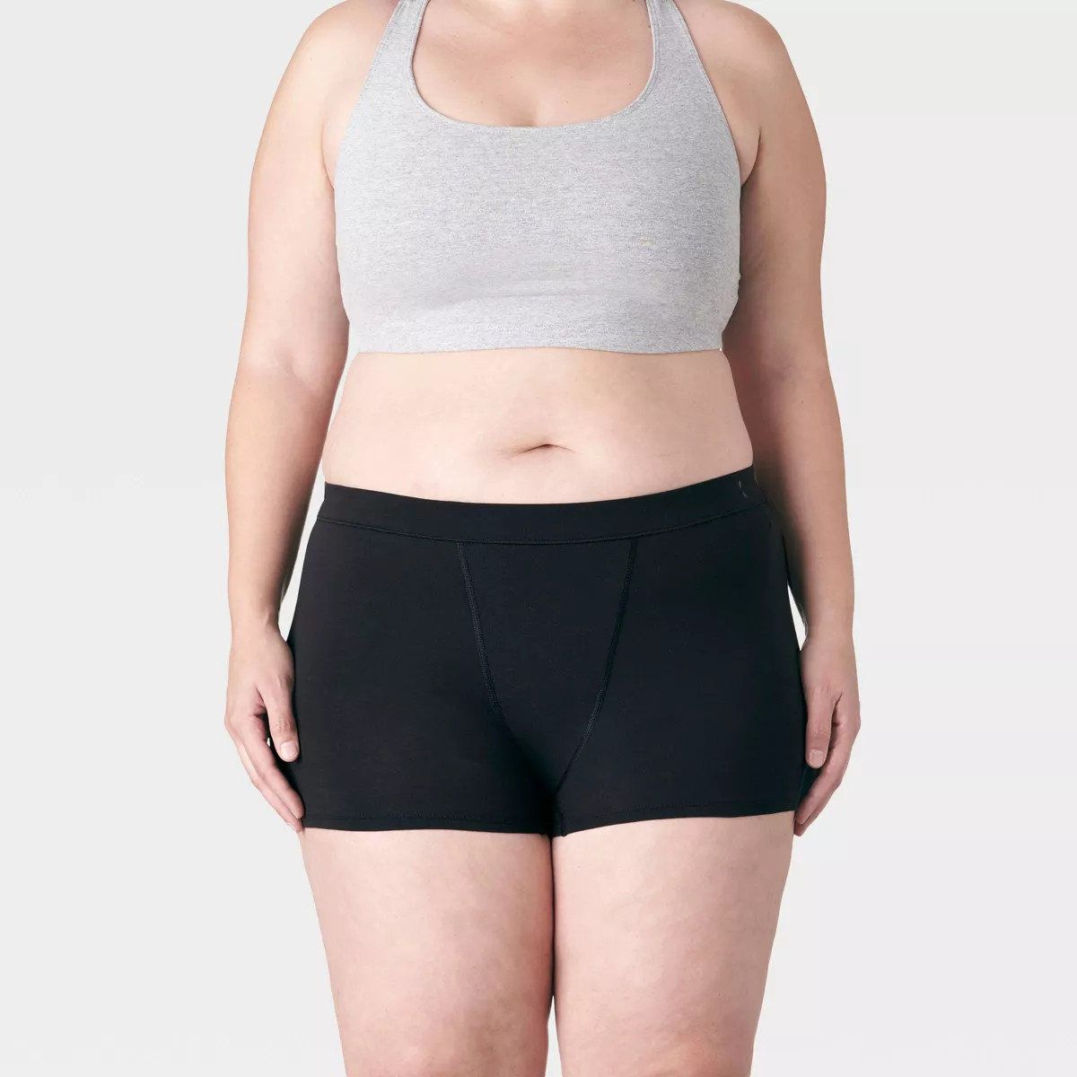 Thinx for All Women's Moderate Absorbency Boy Shorts Period Underwear - Black | Target