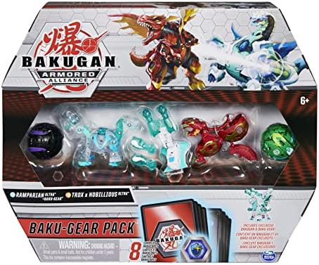 Amazon.com: Bakugan Baku-Gear 4-Pack, Ramparian Ultra with Baku-Gear and Fused Trox x Nobilious U... | Amazon (US)