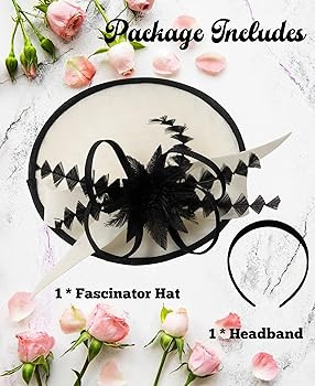 Kidukso Vintage Fascinators Hats for Women Derby Hat Flower Feathers Tea Party Headwear Church Co... | Amazon (US)