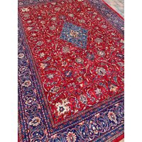 Handmade Vintage Oriental Rug Red Floral Medallion, 9'9""x13'2 | Etsy (US)