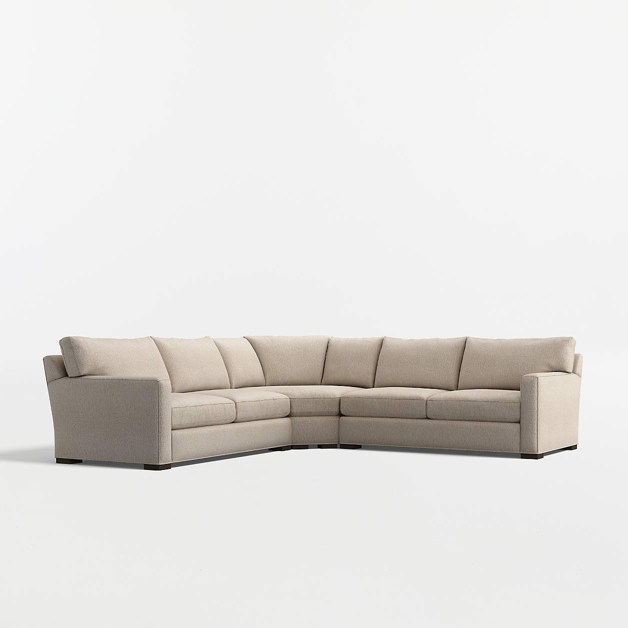 Axis 3-Piece L-Shaped Wedge Sectional Sofa + Reviews | Crate & Barrel | Crate & Barrel
