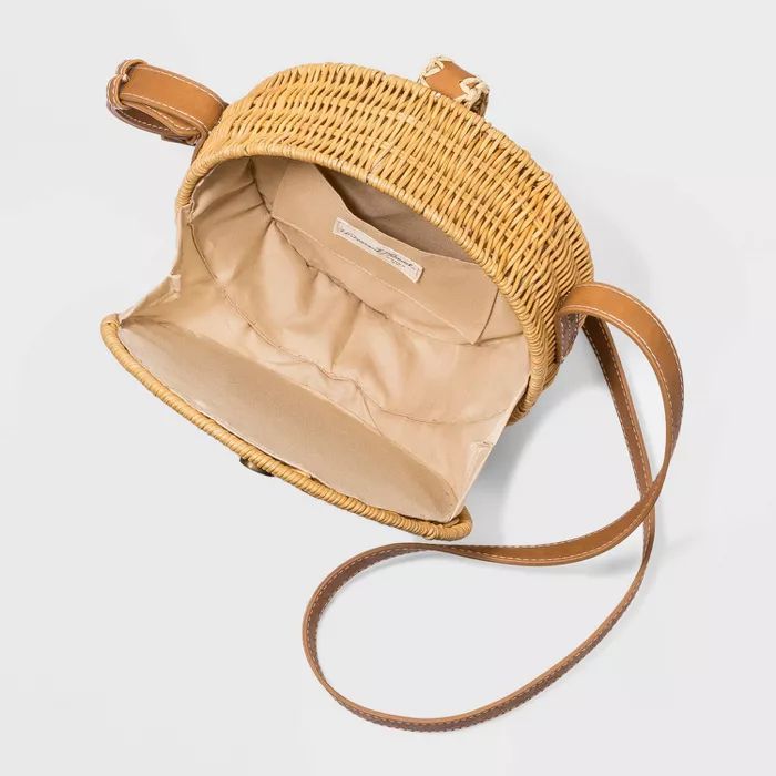 Straw Magnetic Closure Crossbody Bag - Universal Thread™ Natural | Target